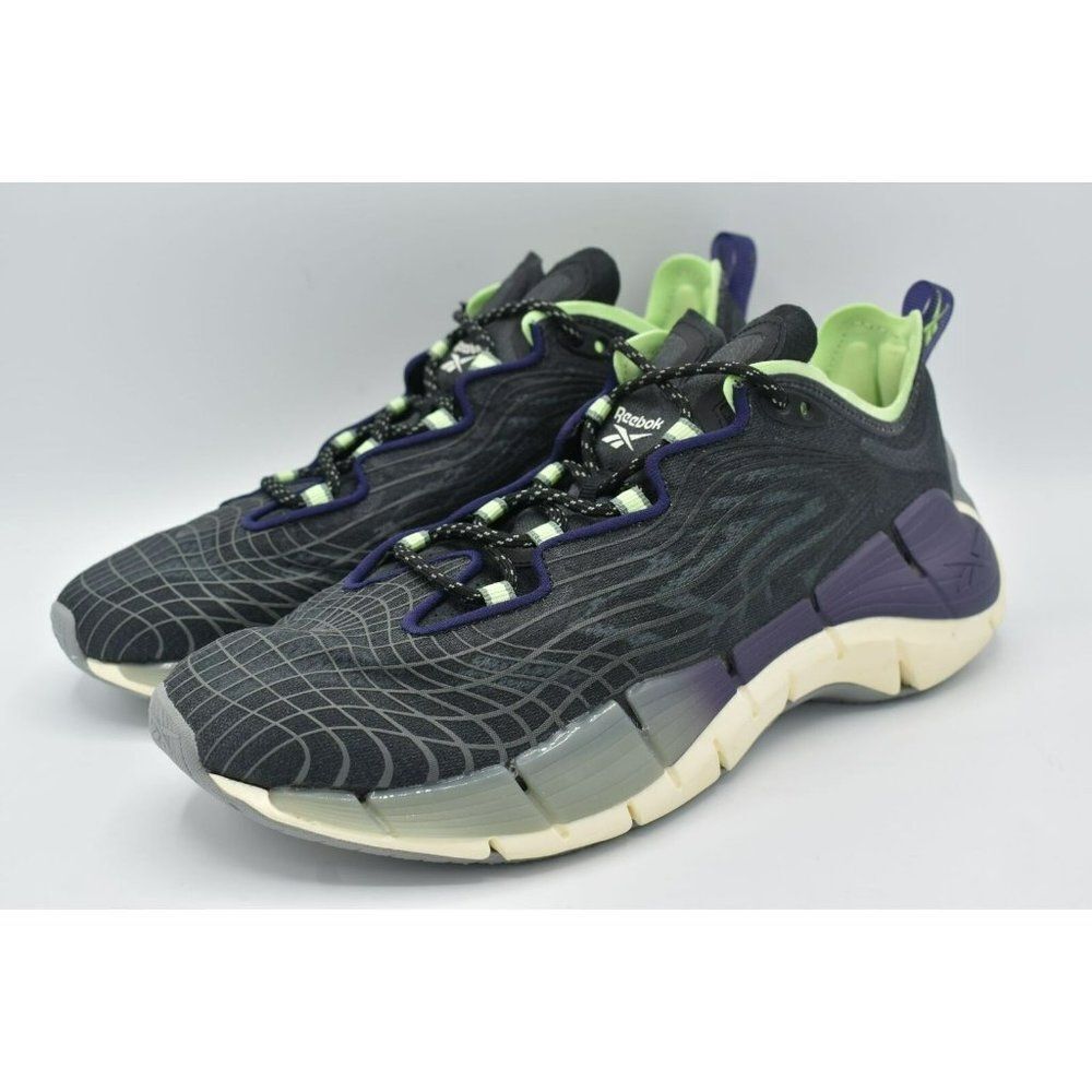 Reebok Womens Size‎ 9.5 Zig Kinetica II Black Purple Mint Running Shoes Sneakers